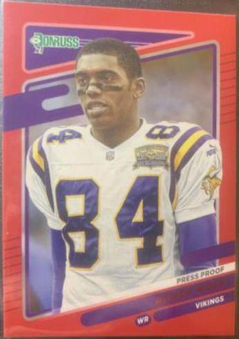 Randy Moss [No Helmet Press Proof Red] #128