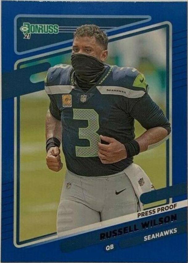 Russell Wilson [No Helmet Press Proof Blue] #28