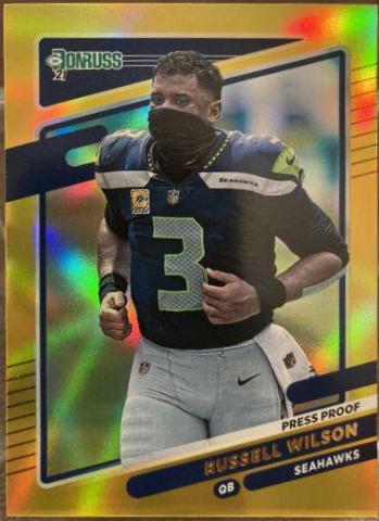 Russell Wilson [No Helmet Press Proof Premium] #28