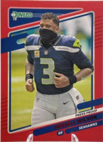 Russell Wilson [No Helmet Press Proof Red] #28