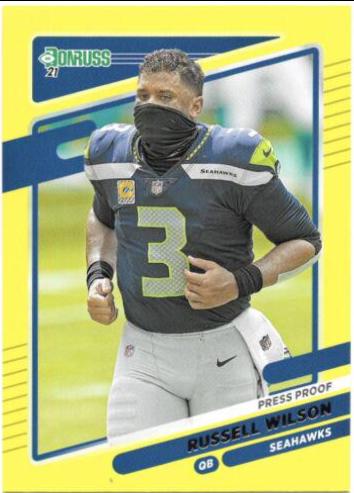 Russell Wilson [No Helmet Press Proof Yellow] #28