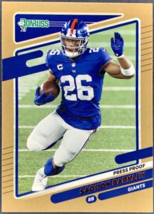 Saquon Barkley [Press Proof Bronze] #79