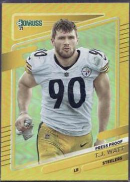 T. J. Watt [No Helmet Press Proof Premium] #22