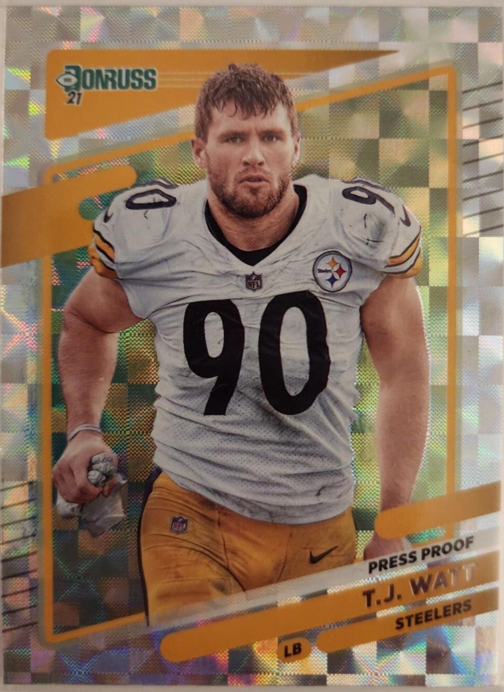 T. J. Watt [No Helmet Press Proof Silver] #22