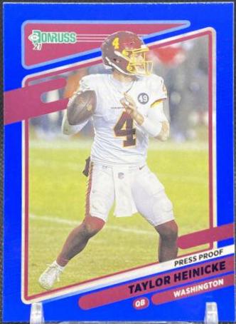 Taylor Heinicke [Press Proof Blue] #3