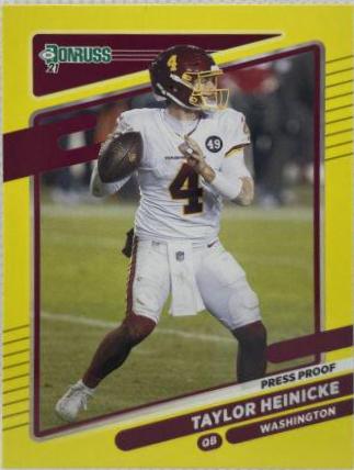 Taylor Heinicke [Press Proof Yellow] #3