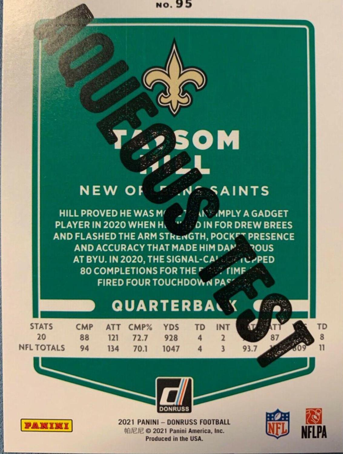 Taysom Hill [Aqueous Test] #95