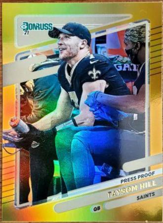 Taysom Hill [No Helmet Press Proof Gold] #95