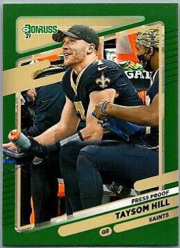 Taysom Hill [No Helmet Press Proof Green] #95