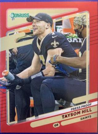 Taysom Hill [No Helmet Press Proof Red] #95