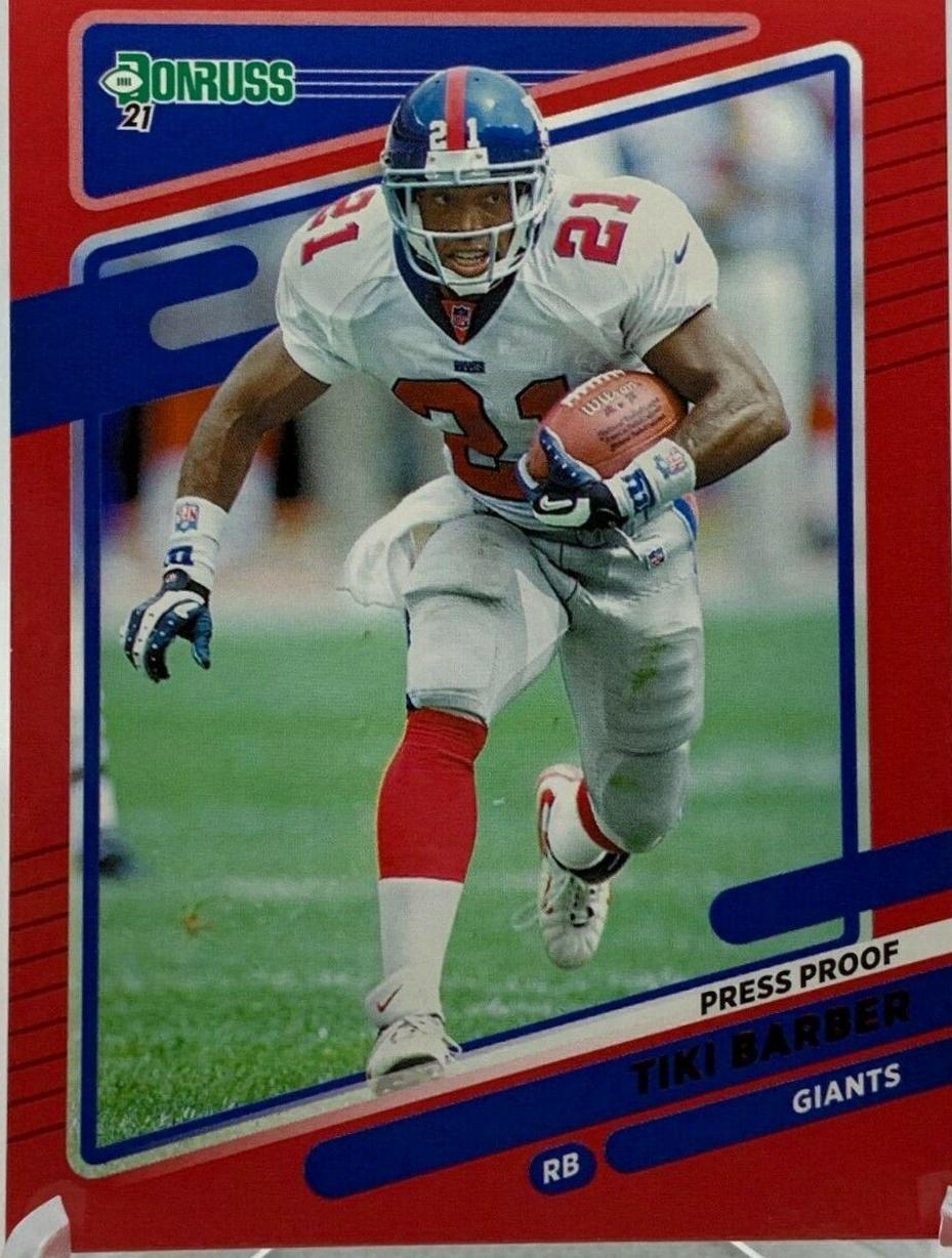 Tiki Barber [Press Proof Red] #84