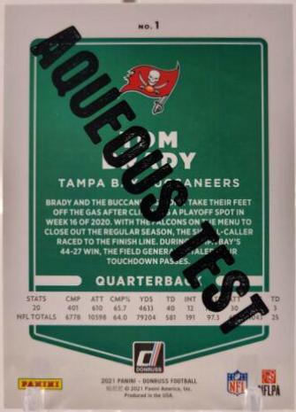 Tom Brady [Aqueous Test] #1