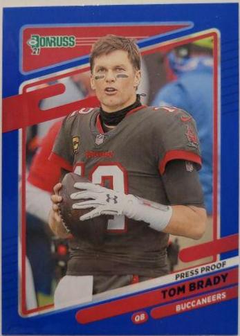 Tom Brady [No Helmet Press Proof Blue] #1