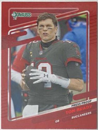 Tom Brady [No Helmet Press Proof Red] #1