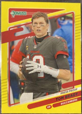 Tom Brady [No Helmet Press Proof Yellow] #1