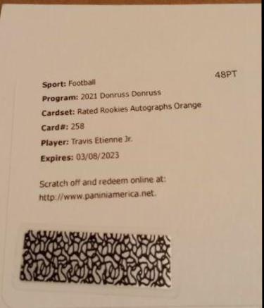 Travis Etienne Jr. [Autograph Orange] #258