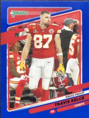 Travis Kelce [No Helmet Press Proof Blue] #118