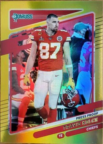 Travis Kelce [No Helmet Press Proof Gold] #118