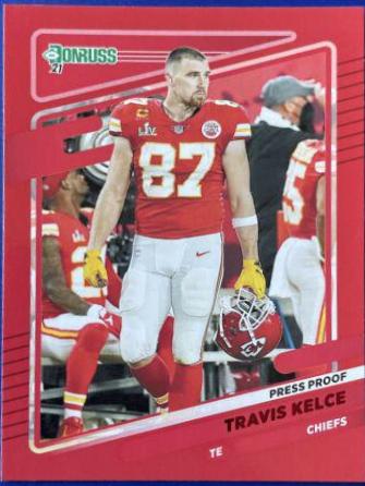Travis Kelce [No Helmet Press Proof Red] #118