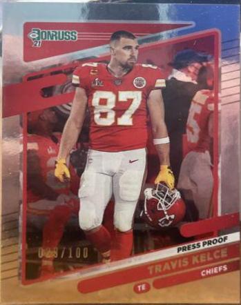 Travis Kelce [No Helmet Press Proof Silver] #118