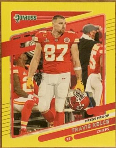 Travis Kelce [No Helmet Press Proof Yellow] #118
