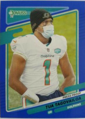 Tua Tagovailoa [No Helmet Press Proof Blue] #61