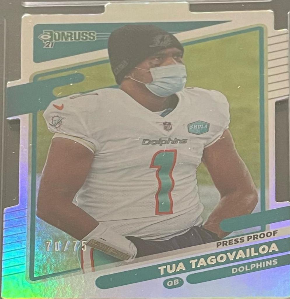 Tua Tagovailoa [No Helmet Press Proof Silver Die Cut] #61