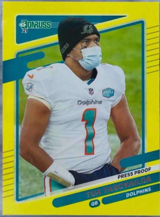 Tua Tagovailoa [No Helmet Press Proof Yellow] #61