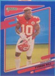 Tyreek Hill [No Helmet Press Proof Blue] #117