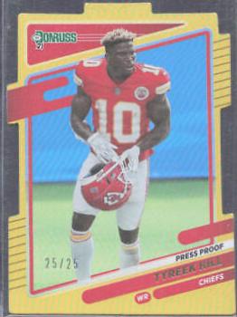 Tyreek Hill [No Helmet Press Proof Gold Die Cut] #117