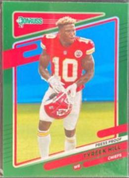 Tyreek Hill [No Helmet Press Proof Green] #117