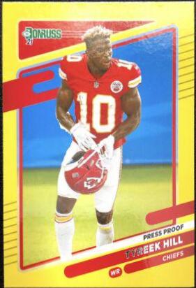 Tyreek Hill [No Helmet Press Proof Yellow] #117