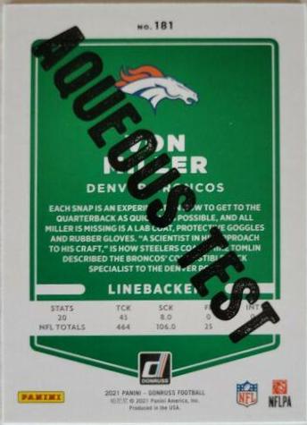 Von Miller [No Helmet Aqueous Test] #181