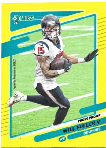 Will Fuller V [Press Proof Yellow] #167