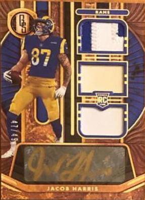 Jacob Harris [Rookie Jersey Autograph Triple Prime] #300