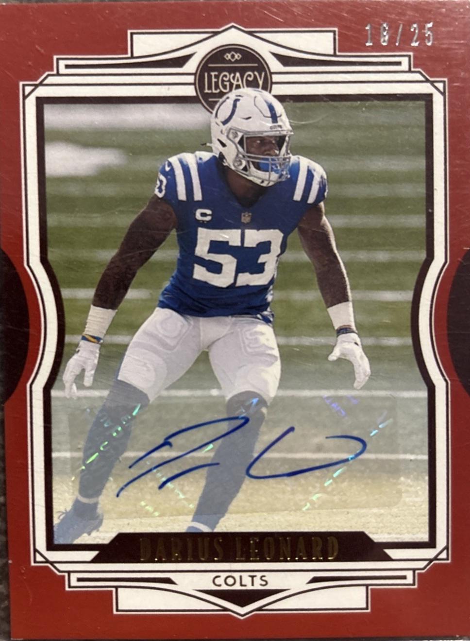 Darius Leonard [Red Autographs] #74