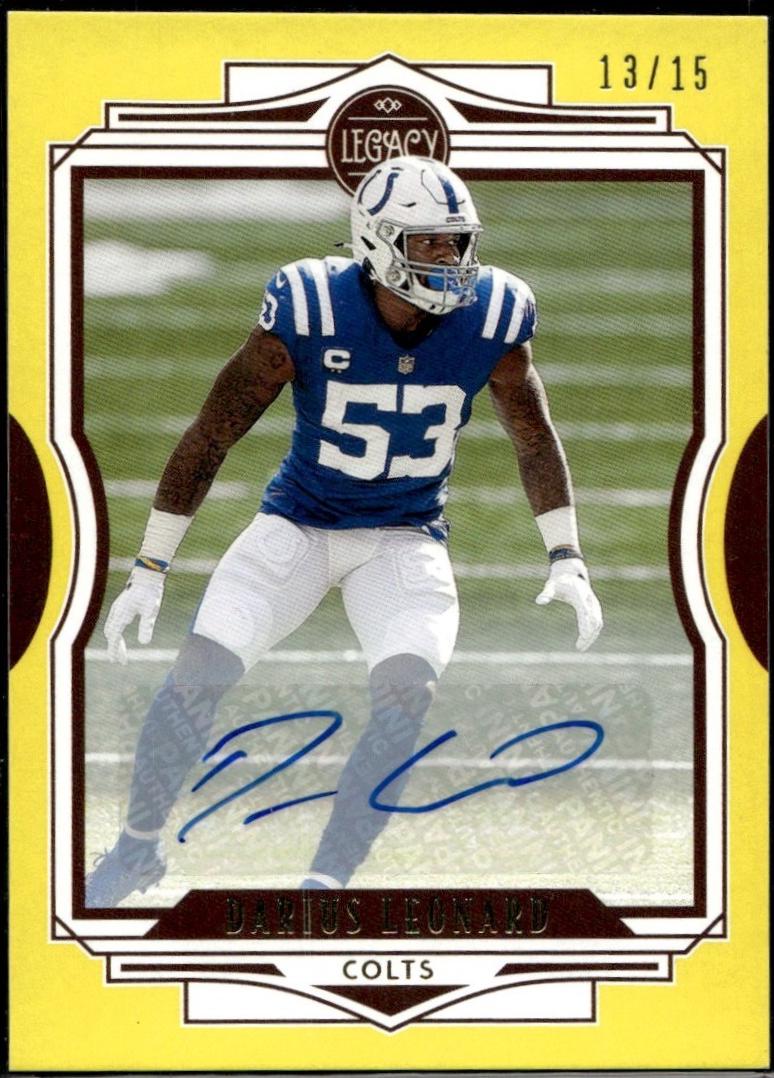 Darius Leonard [Yellow Autographs] #74
