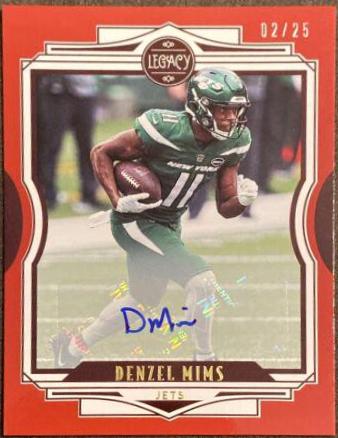 Denzel Mims [Red Autographs] #54