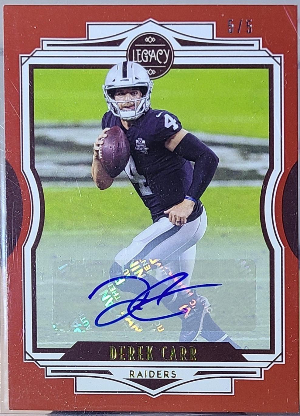 Derek Carr [Red Autographs] #39
