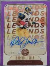 Marshall Faulk [Violet Autographs] #107