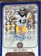 Troy Polamalu [Blue Autographs] #104