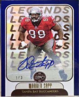 Warren Sapp [Blue Autographs] #108