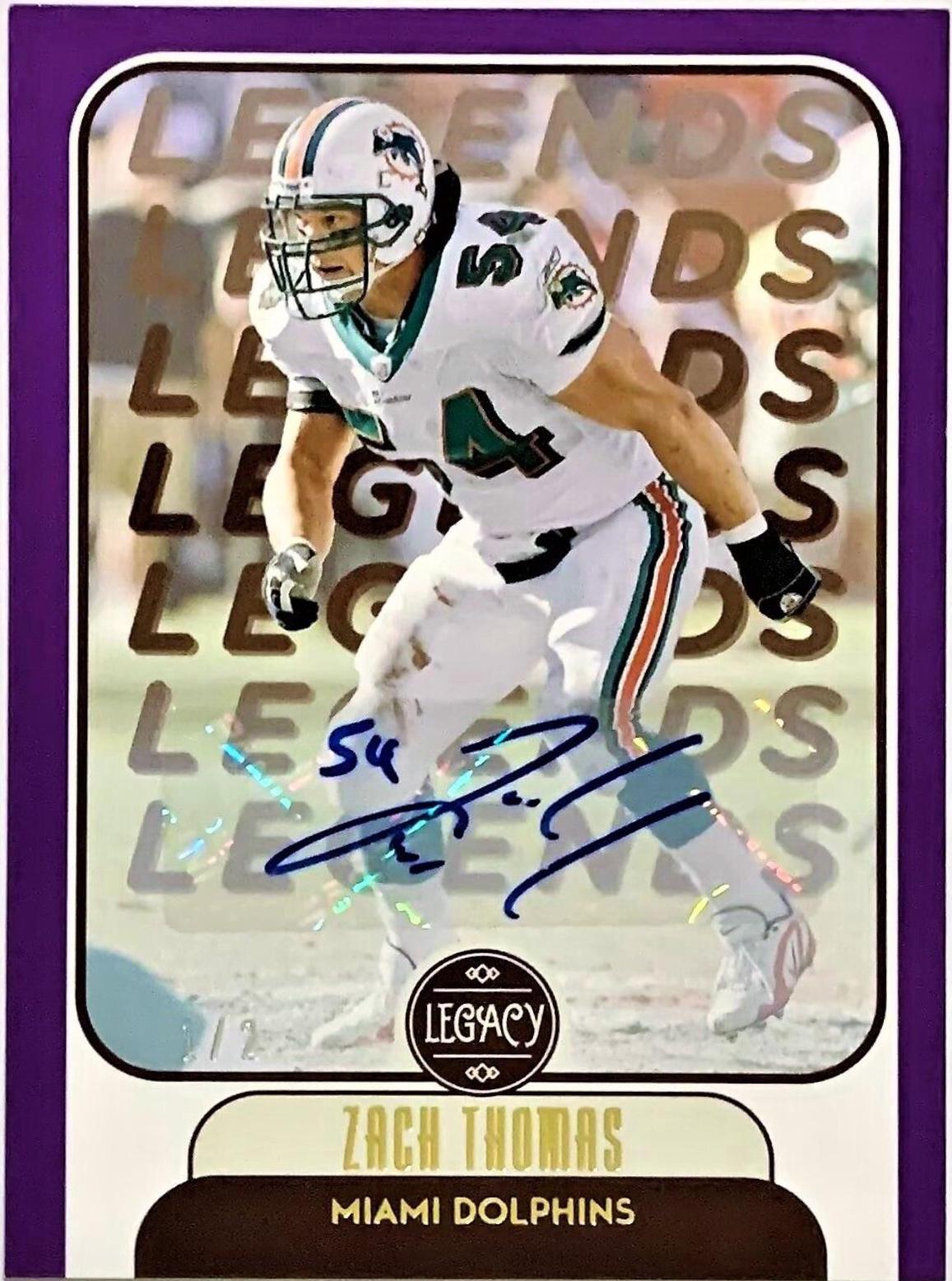 Zach Thomas [Violet Autographs] #113