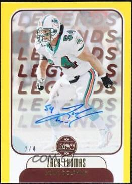 Zach Thomas [Yellow Autographs] #113
