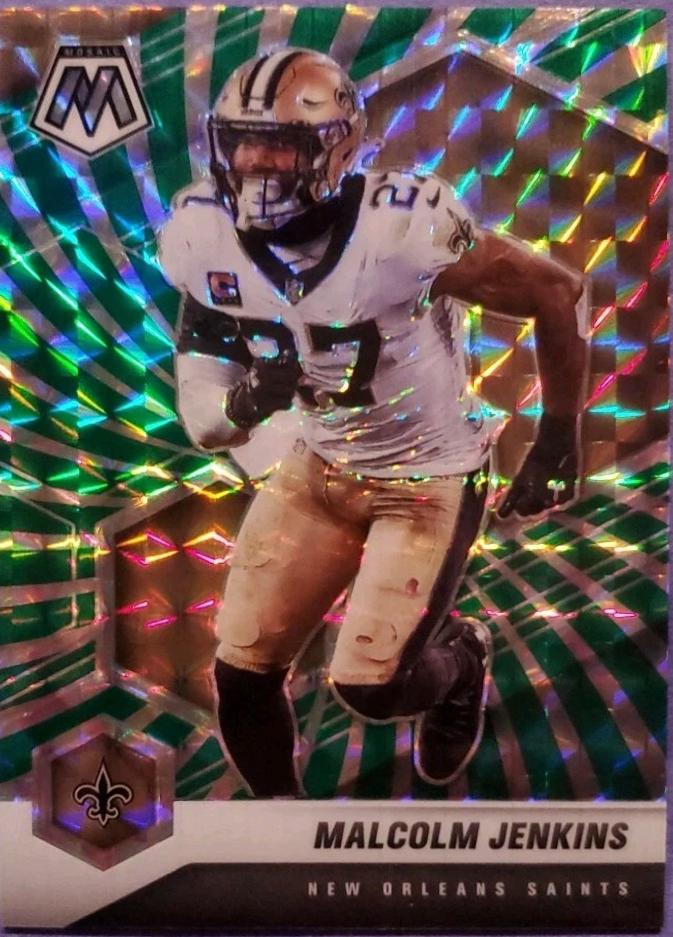 Malcolm Jenkins [Green Swirl Mosaic] #148
