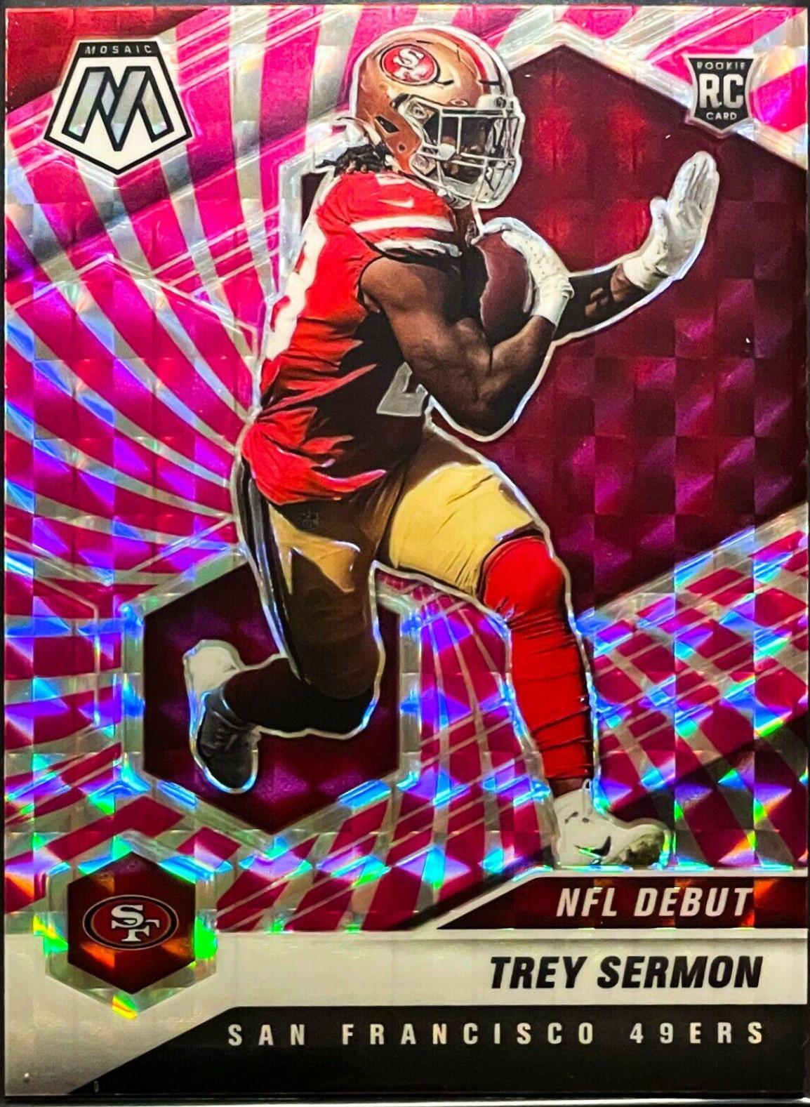 Trey Sermon [Pink Swirl Mosaic] #255