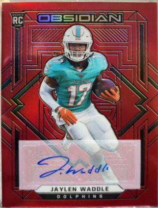 Jaylen Waddle [Autograph Red Flood] #113