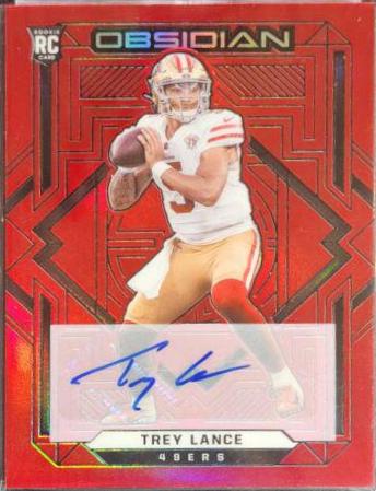 Trey Lance [Autograph Red Flood] #104