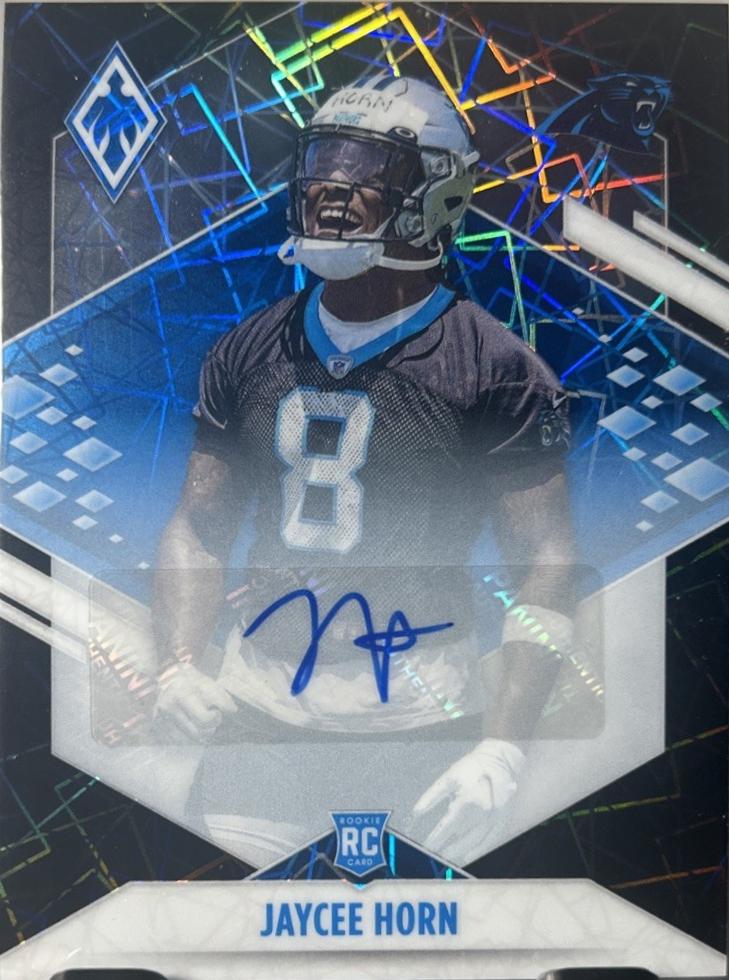 Jaycee Horn [Black Lazer Autograph] #144