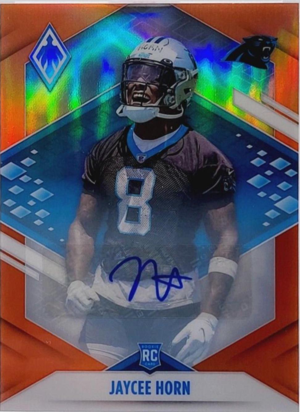 Jaycee Horn [Orange Autograph] #144
